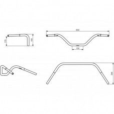 WUNDERLICH BMW Guidon Wunderlich BEACH BAR - chromé - 11801-000 BMW