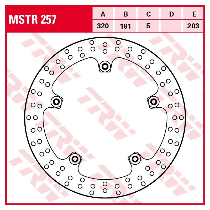 WUNDERLICH BMW Disque de frein TRW MSTR257 standard -  - devant 23445-600 BMW