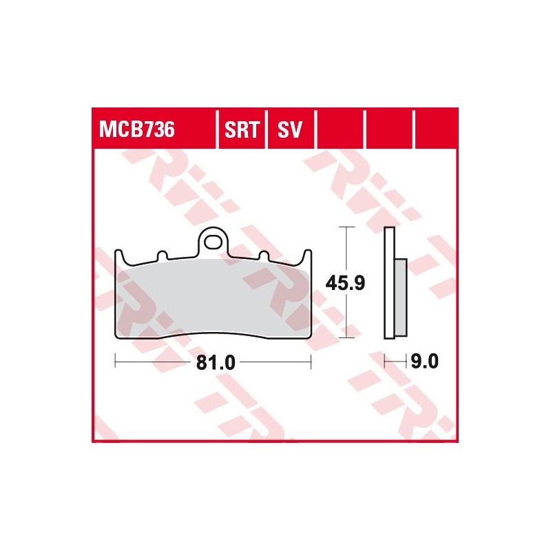 WUNDERLICH BMW Plaquettes de frein TRW Sinter Road & Track MCB736 -  - devant 23446-800 BMW