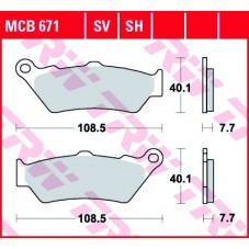 WUNDERLICH BMW Plaquettes de frein TRW organic MCB671\n -  - derrière 23447-200 BMW