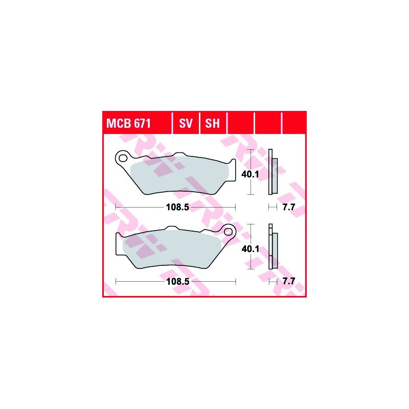 WUNDERLICH BMW Plaquettes de frein TRW organic MCB671\n -  - derrière 23447-200 BMW