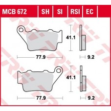 WUNDERLICH BMW Plaquettes de frein TRW organic MCB672\n -  - derrière 23590-000 BMW