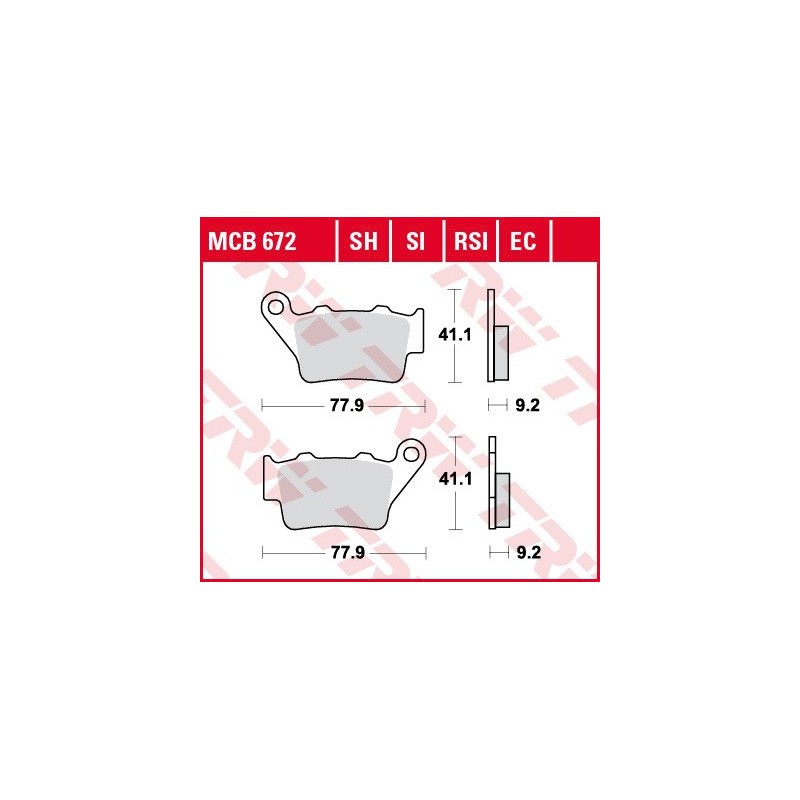 WUNDERLICH BMW Plaquettes de frein TRW organic MCB672\n -  - derrière 23590-000 BMW