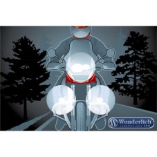 WUNDERLICH BMW Phare additionnel LED MICROFLOOTER - montage sur pare-cylindre - argent - 28380-201 BMW