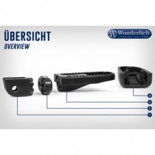 WUNDERLICH BMW Wunderlich Articulation Vario passager (paire) - noir - 31560-002 BMW