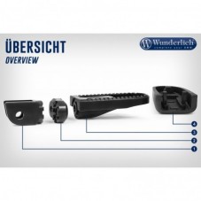 WUNDERLICH BMW Wunderlich Articulation Vario passager (paire) - noir - 31580-002 BMW