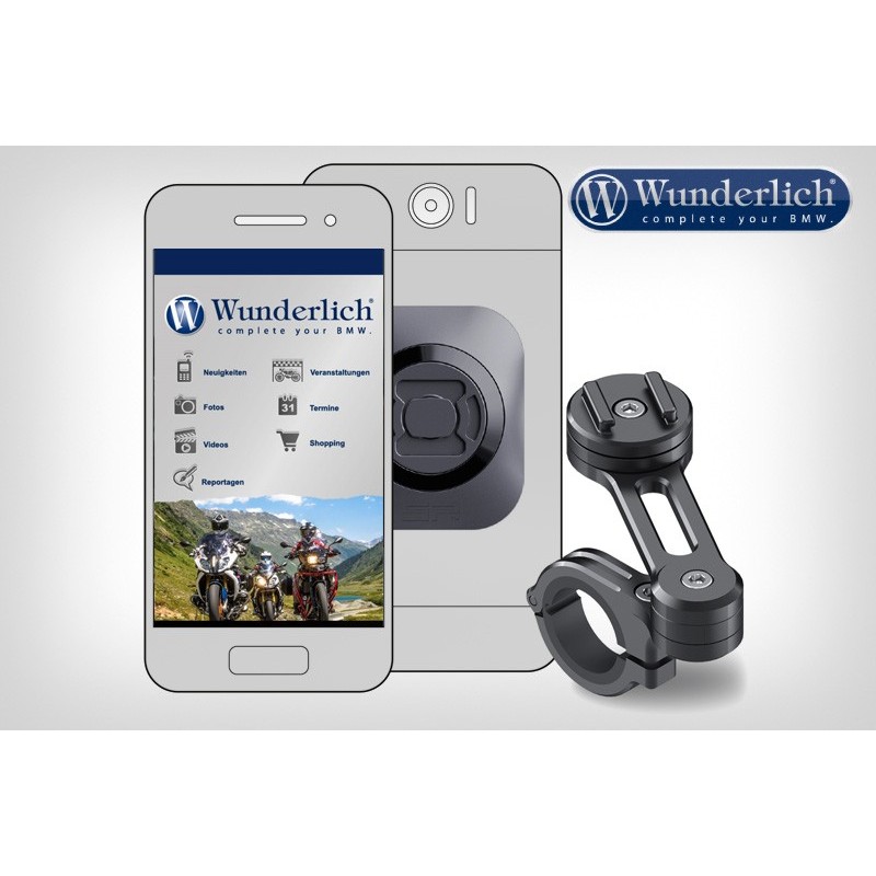 WUNDERLICH BMW Support moto SP-Connect de smartphone, Pack - noir - Universel 45150-307 BMW