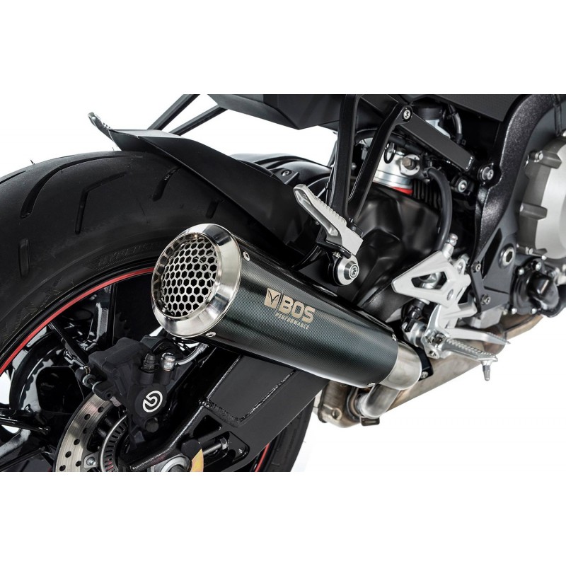 WUNDERLICH BMW Silencieux arrière BOS Slip-On S 1000 R "Ssec RR" - look carbone - 51107-004 BMW